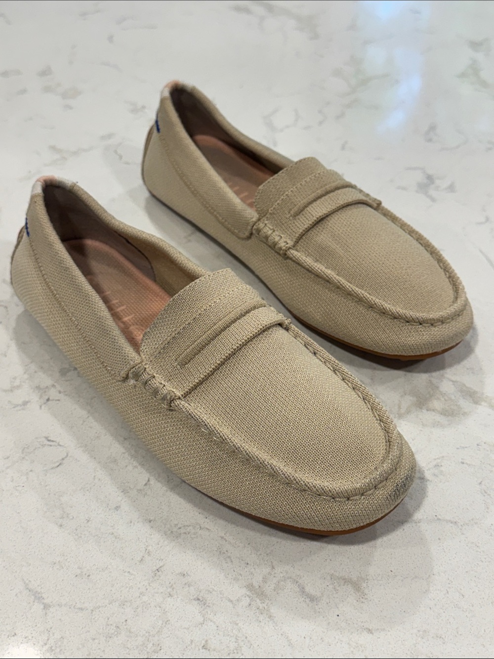 Rothy's Braid Driver in Latte Foam 7.5 Shoes Loafers
